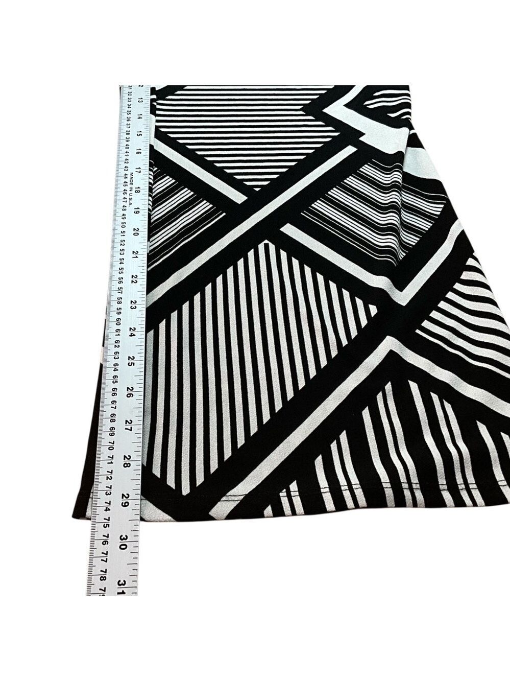 JULES & LEOPOLD Poly Spandex Slinky Wide Leg Geometric Print Pull On Pants XL - Picture 8 of 11